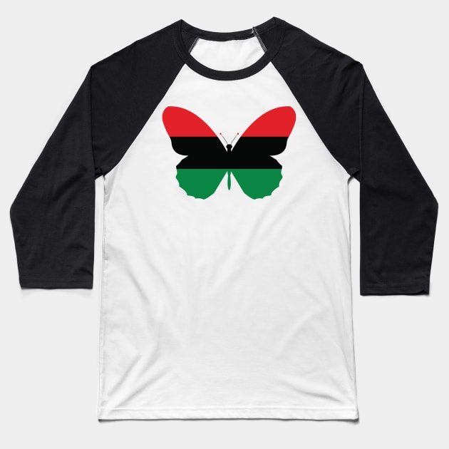 African Butterfly Baseball T-Shirt by Wickedcartoons